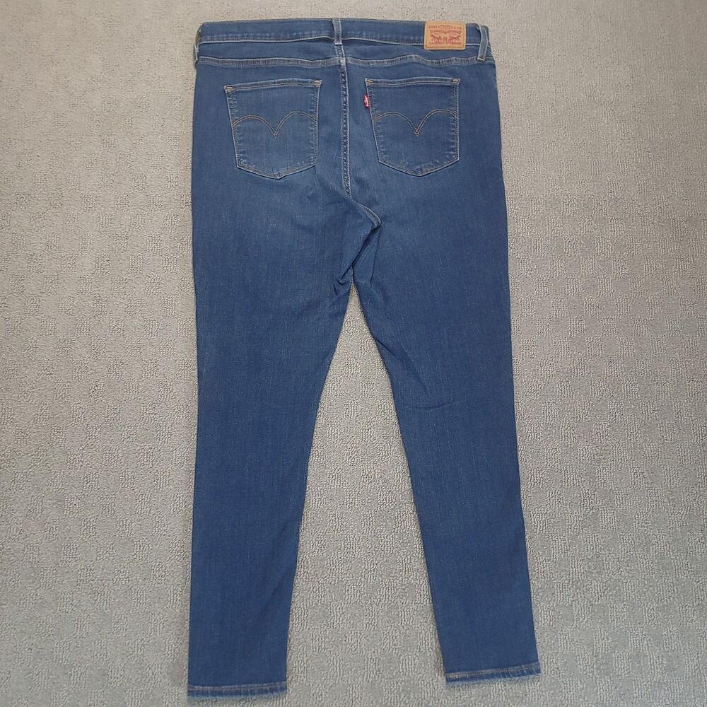 Levi's 720 High Rise Super Skinny Womens 33 Jeans Stretch Blue Denim (34x27) - Picture 2 of 12